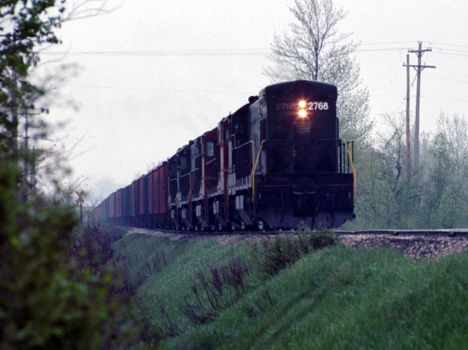 Penn Central on the GTW at Lennon, MI